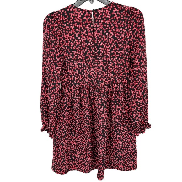 BP Black Graphic Blooms Long Sleeve Dress Size 2XSmall - Picture 3 of 11